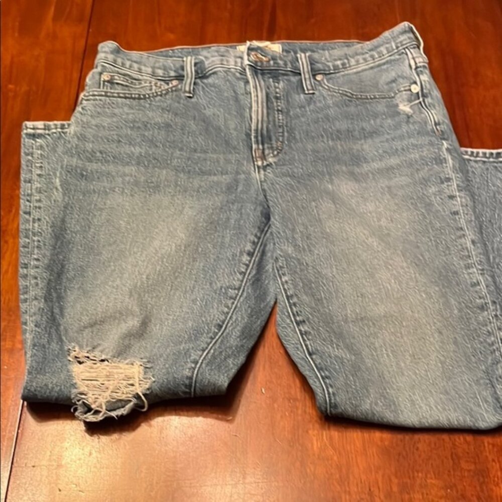 Madewell Blue The Mid-Rise Perfect Vintage Jean Distressed Size 30